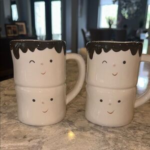 Charming White Hot Cocoa Mug Set 16oz